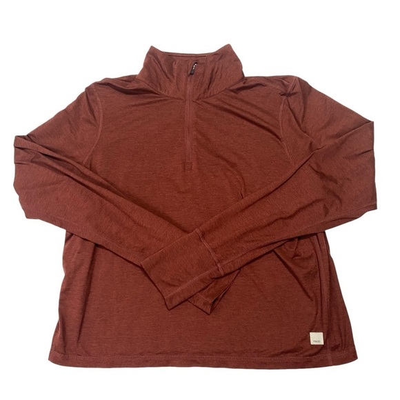 Vuori Women’s 1/4 Zip Pullover Size Medium Burnt Orange / Brown / Red - Picture 5 of 14